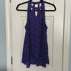 Purple halter style tunic top